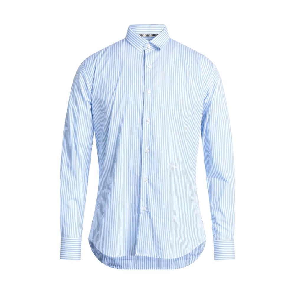 Classic Striped Cotton Shirt in Light Blue - The Luxe Alliance