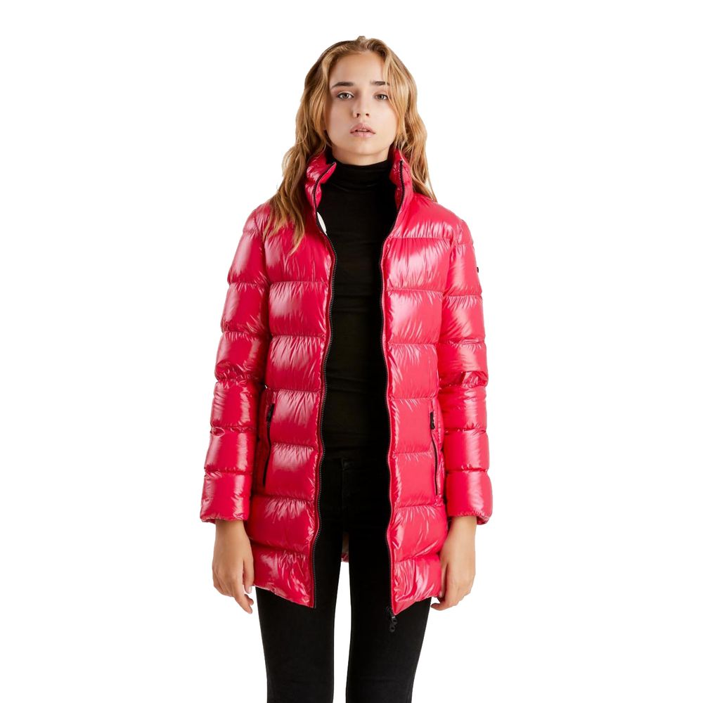 Fuchsia Shimmer Long Down Jacket - The Luxe Alliance