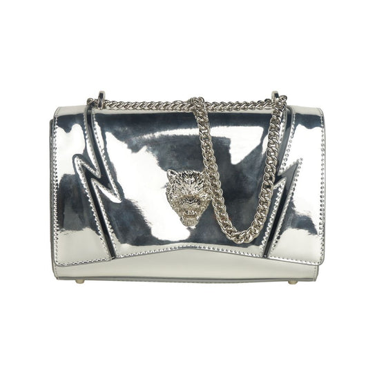  - Elegant Gray Chain-Strapped Shoulder Bag