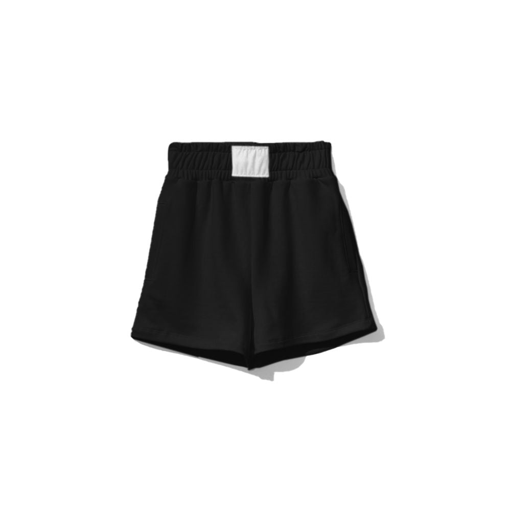  - Chic Stretch Cotton Shorts with Logo Accents