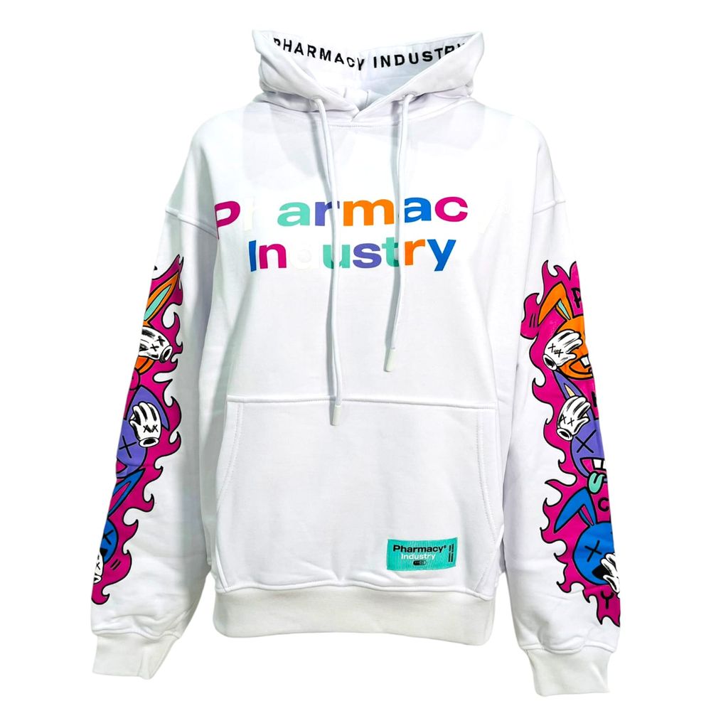  - Chic Cotton Hoodie with Graphic Sleeve Prints