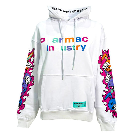  - Chic Cotton Hoodie with Graphic Sleeve Prints