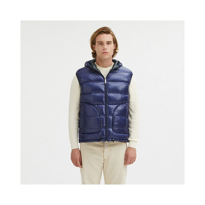 Blue Nylon Men's Reversible Vest - The Luxe Alliance