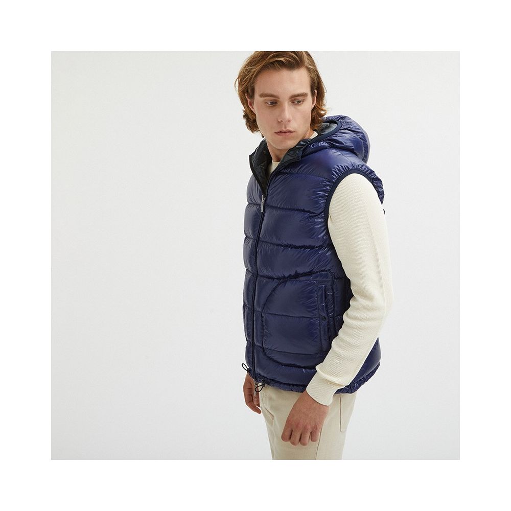 Blue Nylon Men's Reversible Vest - The Luxe Alliance