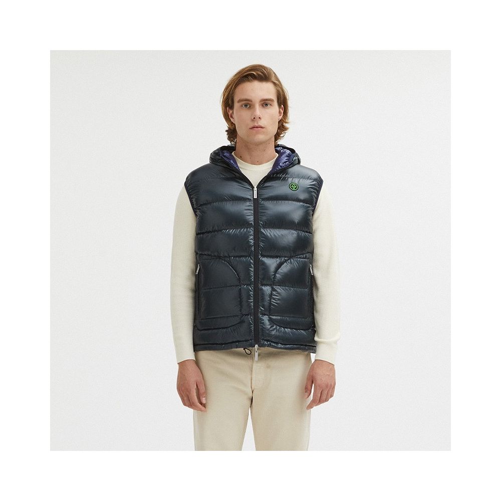 Blue Nylon Men's Reversible Vest - The Luxe Alliance