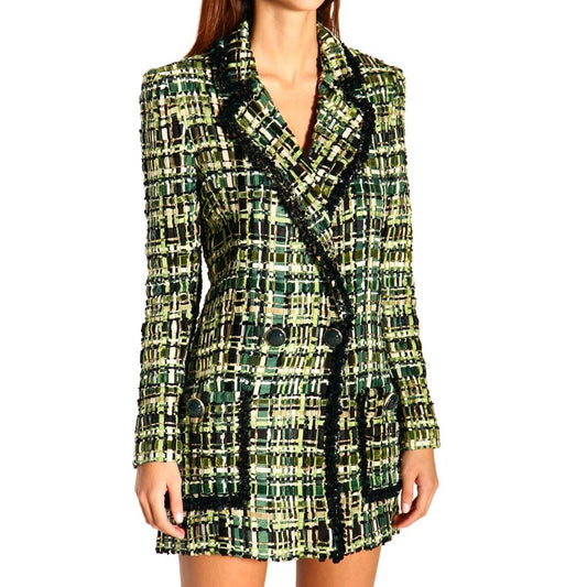  - Elegant Forest Green Buttoned Jacket