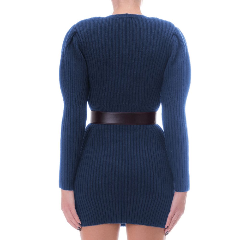  - Blue Wool Women Dress