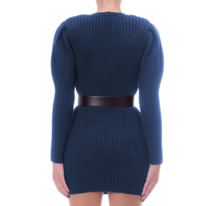  - Blue Wool Women Dress