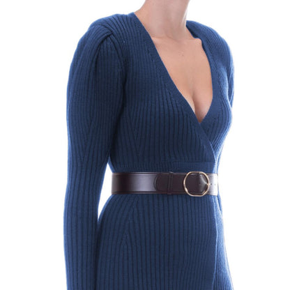  - Blue Wool Women Dress