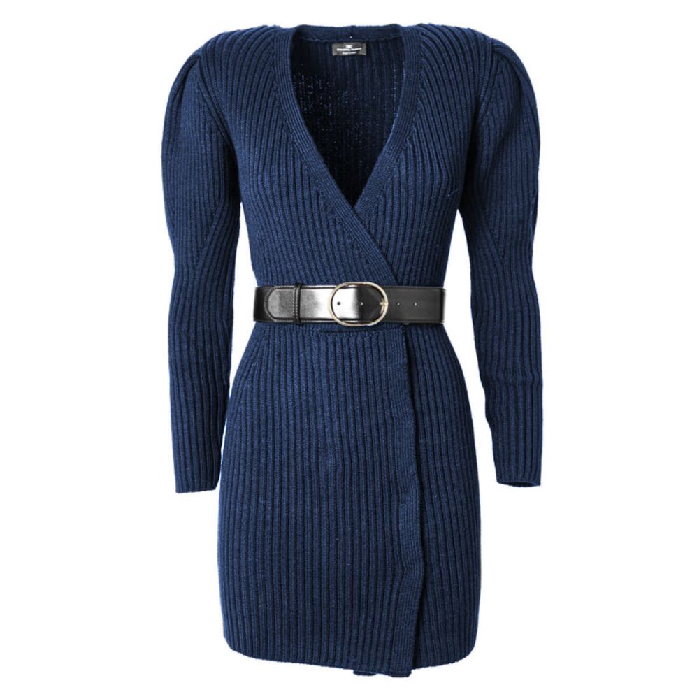  - Blue Wool Women Dress