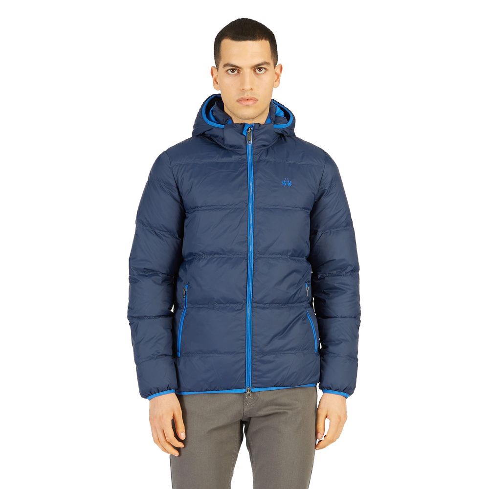  - Blue Nylon Men Jacket