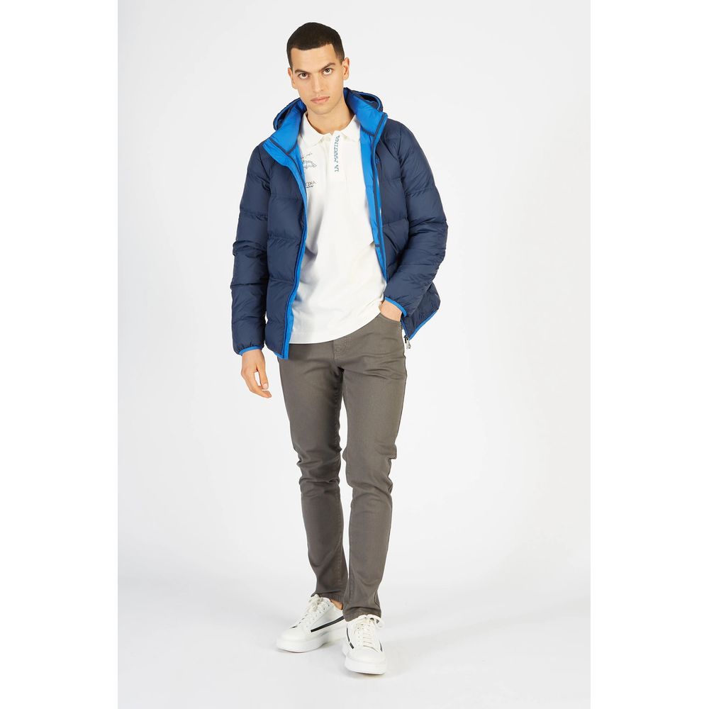  - Blue Nylon Men Jacket