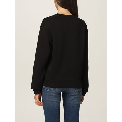  - Chic Black Sweatshirt with Designer Emblem