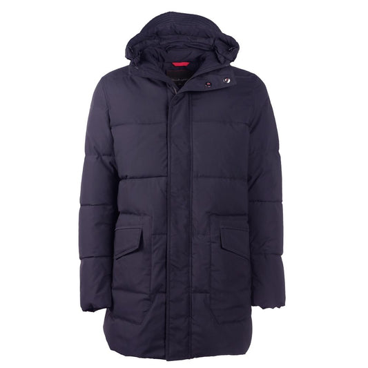 - Blue Polyester Men Jacket