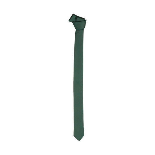  - Elegant Green Silk Slim Tie