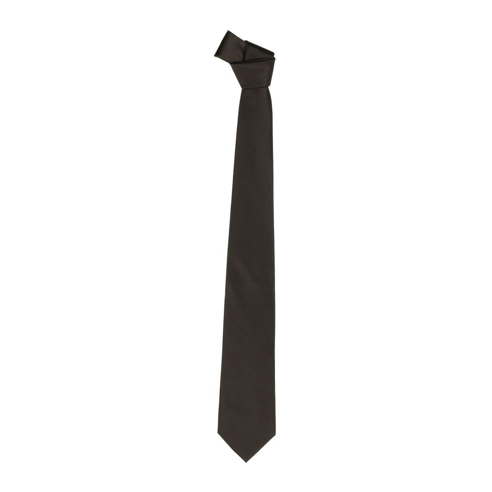  - Silk Point Pin Tie in Luxurious Brown