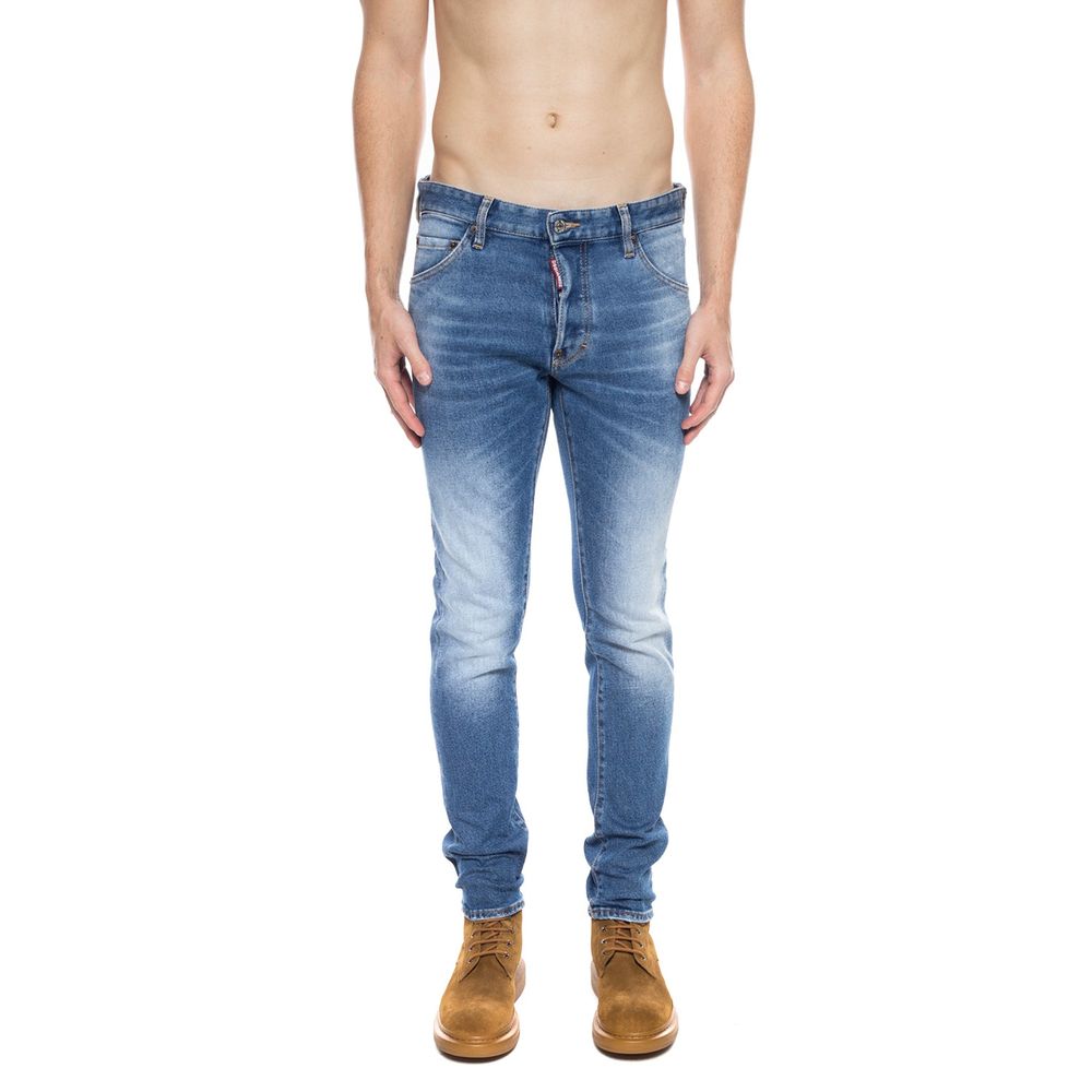  - Blue Cotton Men's Distressed Jean