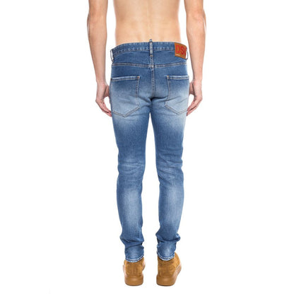  - Blue Cotton Men's Distressed Jean