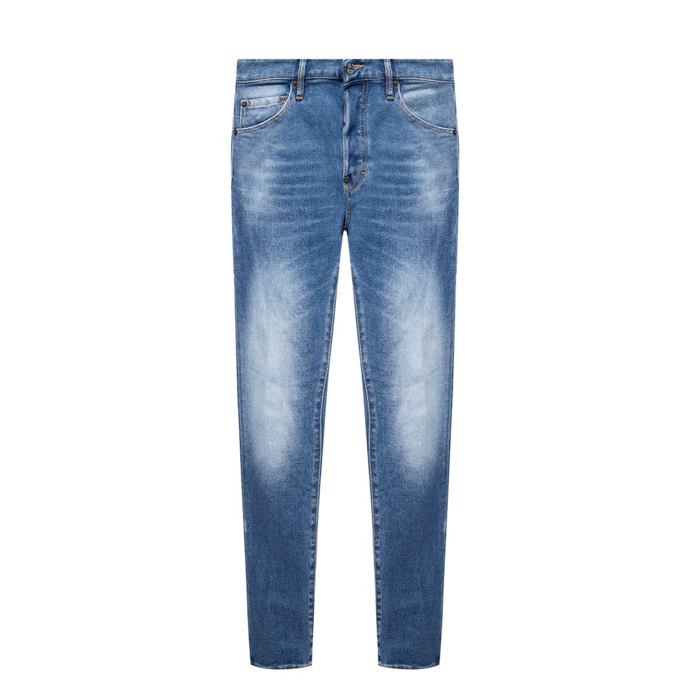  - Blue Cotton Men's Distressed Jean