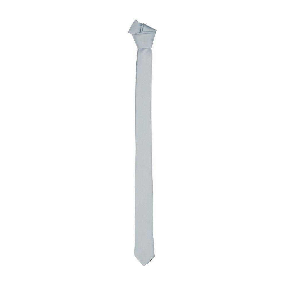  - Sleek Silk Slim Tie in Chic Gray