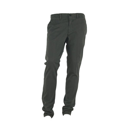  - Elegant Gray Italian Cotton Trousers