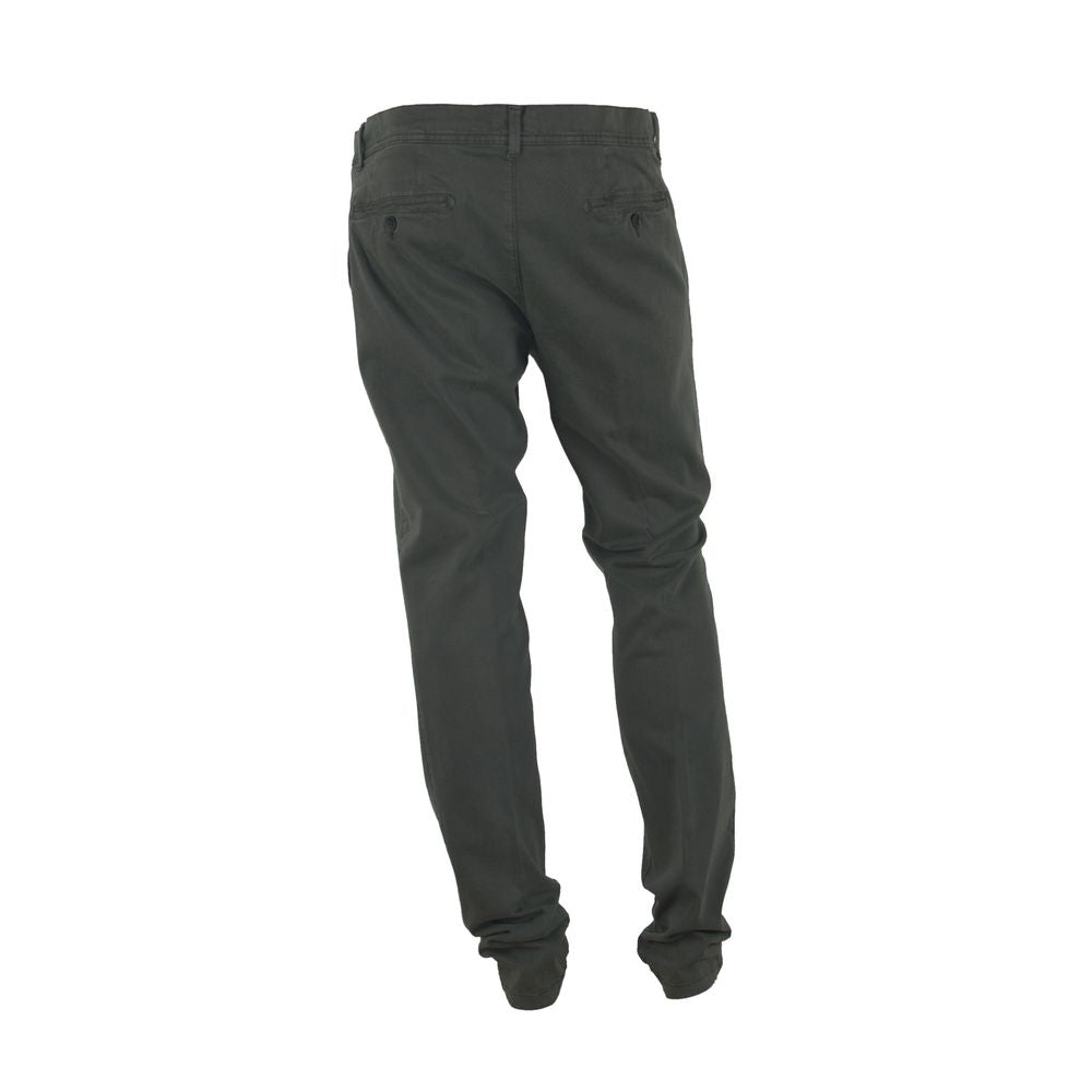  - Elegant Gray Italian Cotton Trousers