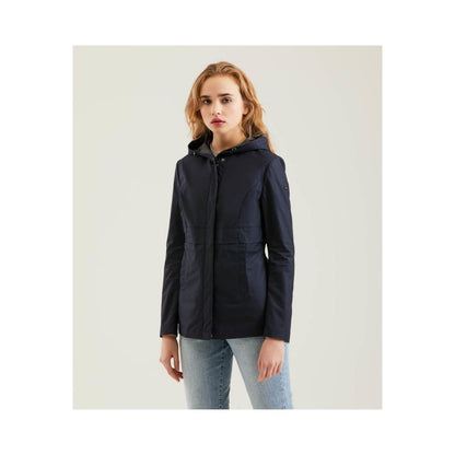 Blue Polyester Women Jacket - The Luxe Alliance