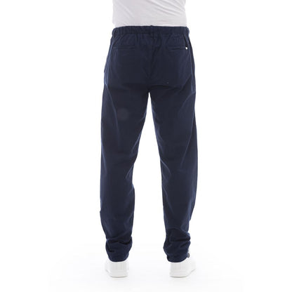  - Blue Cotton Men Chino Pants