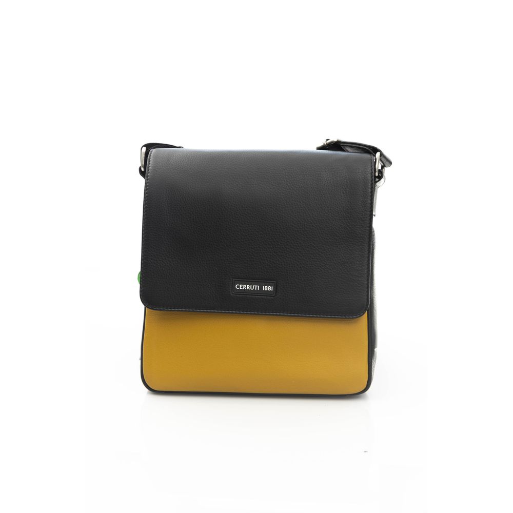  - Yellow Leather Men Messenger Bag