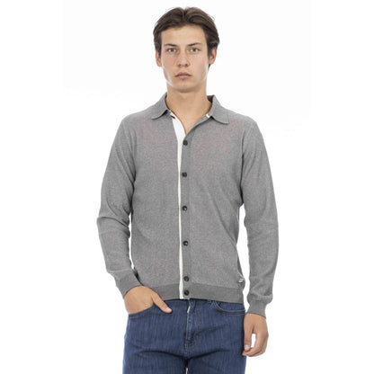  - Gray Cotton Men Shirt