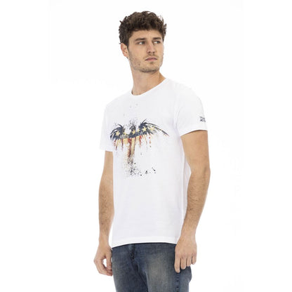  - White Cotton Men T-Shirt