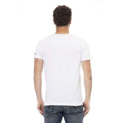  - White Cotton Men T-Shirt