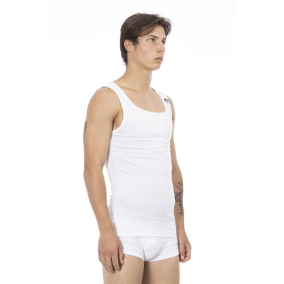  - White Cotton Men Tank Top