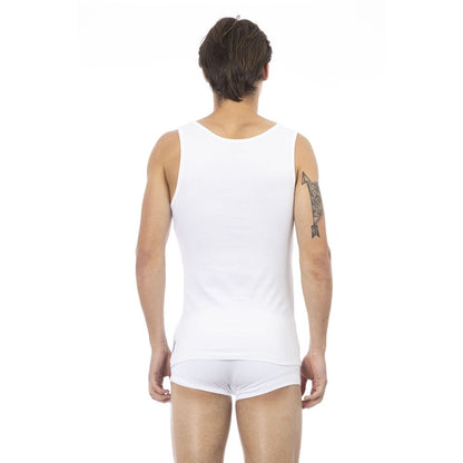  - White Cotton Men Tank Top