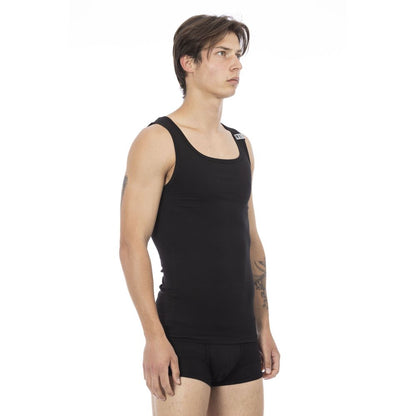  - Black Cotton Men Tank Top