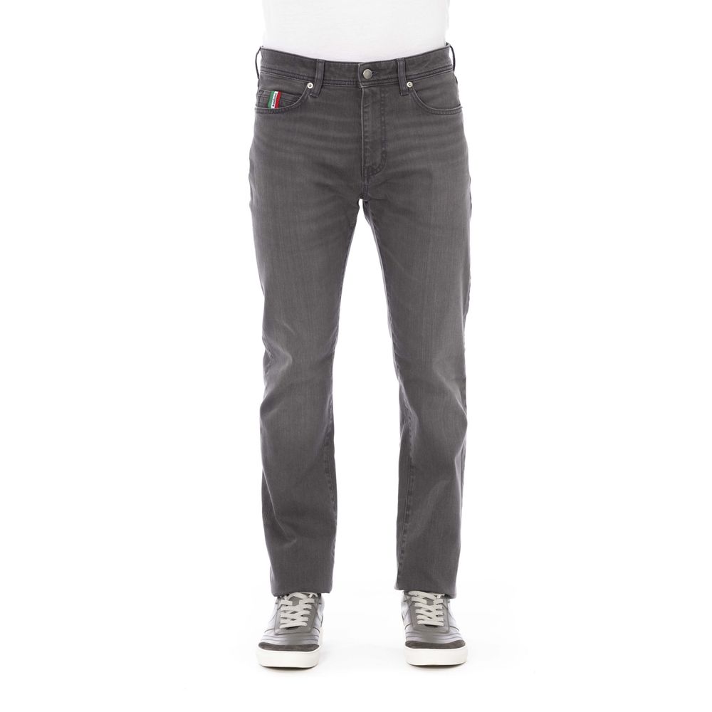  - Gray Cotton Men Jeans