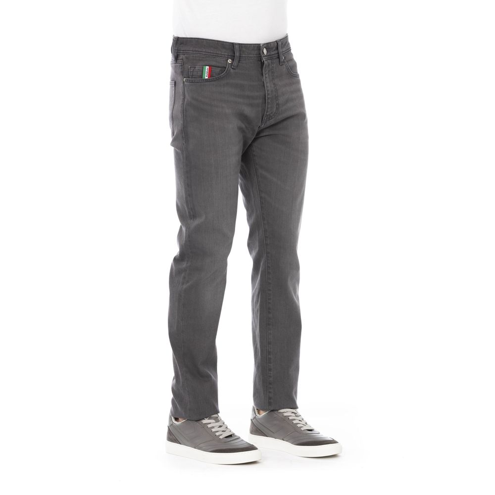  - Gray Cotton Men Jeans