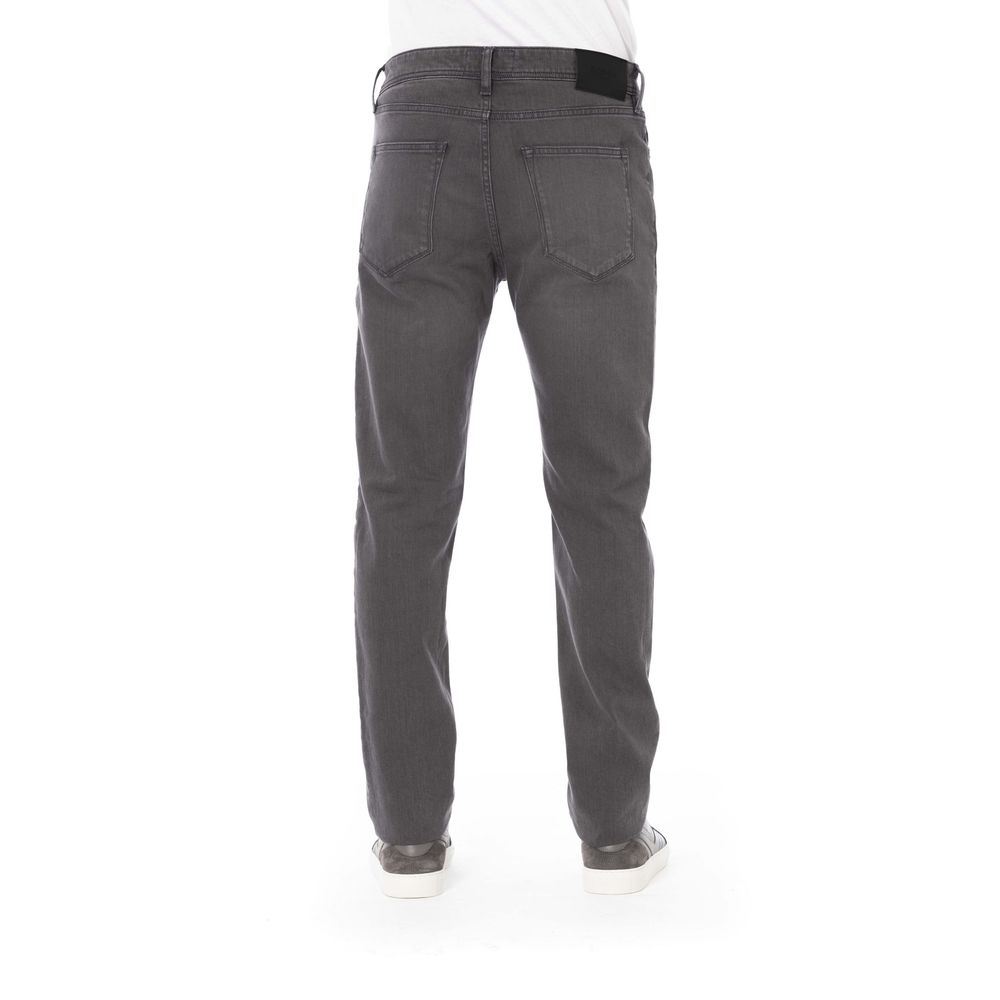  - Gray Cotton Men Jeans