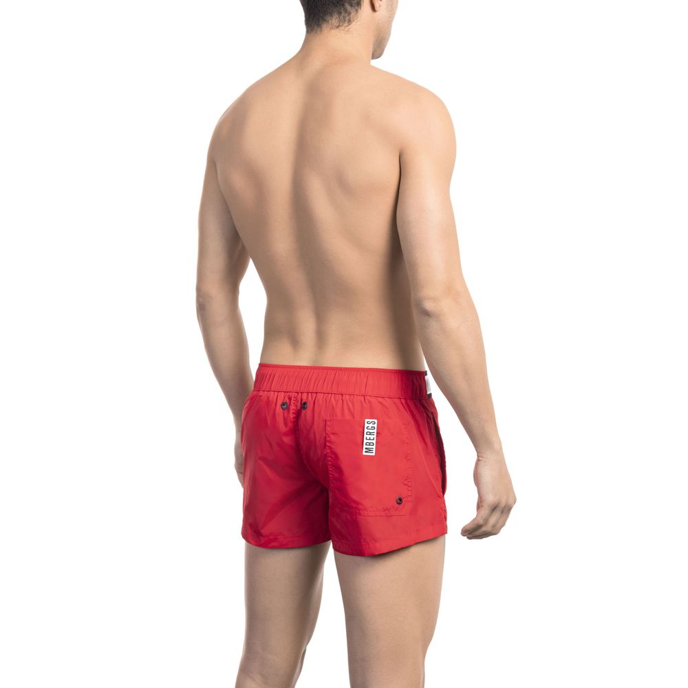  - Red Polyamide Men Swim Short