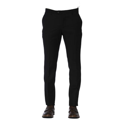  - Black Wool Men Trouser