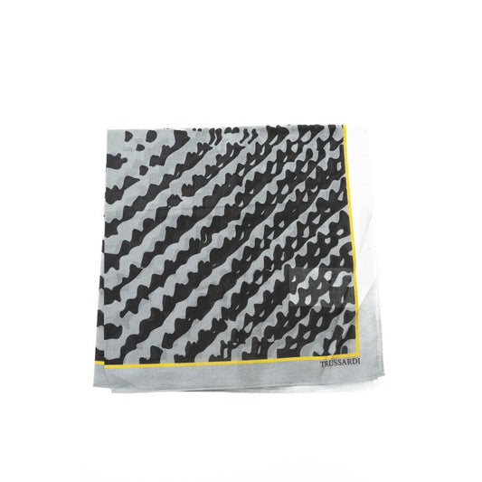  - Gray Cotton Men Scarf