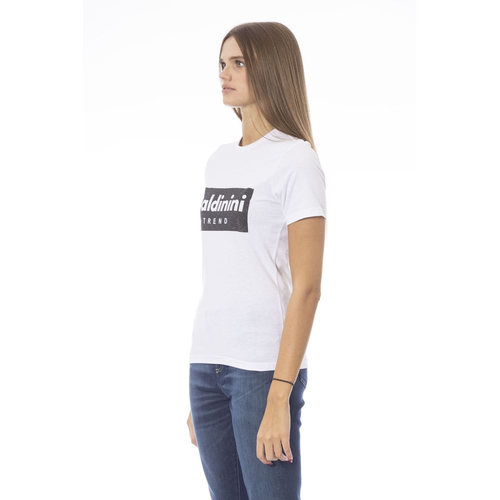  - White Cotton Women T-Shirt