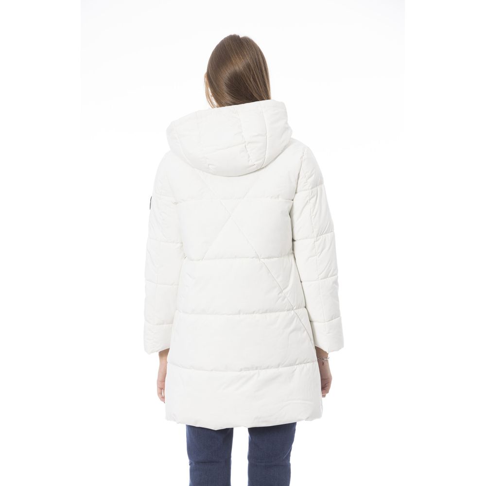  - White Polyester Women Jacket