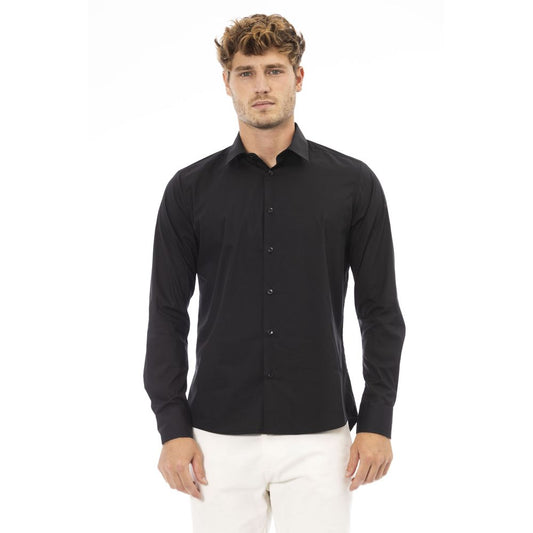  - Black Cotton Men Shirt