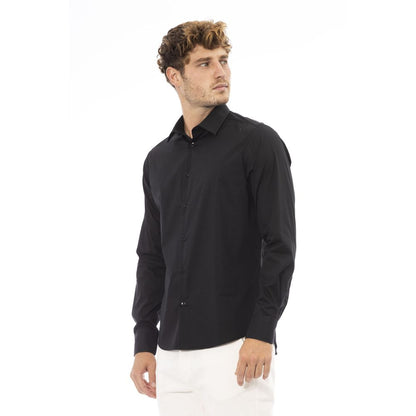  - Black Cotton Men Shirt