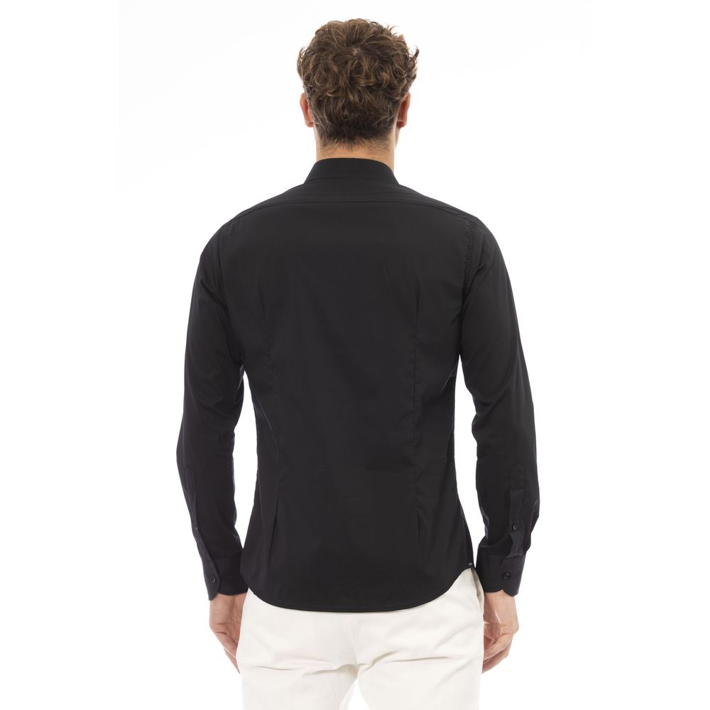  - Black Cotton Men Shirt