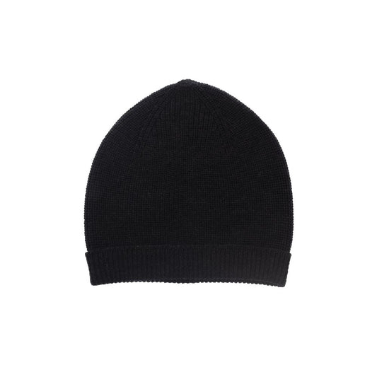  - Black Merino Wool Men Hat