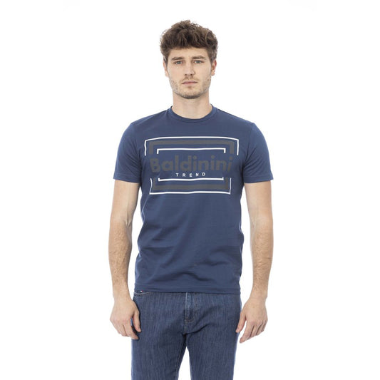  - Blue Cotton Men T-Shirt