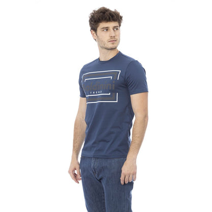  - Blue Cotton Men T-Shirt