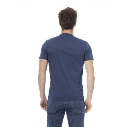  - Blue Cotton Men T-Shirt